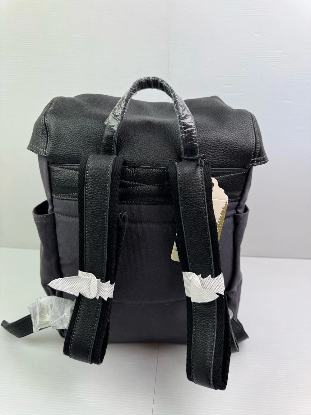 NWT Will Leather Goods Adventure Explorer Backpack Charcoal Canvas Distressed